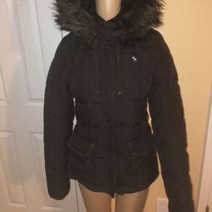 Abercrombie & Fitch Parka/Puffer Coat Fur Jacket M